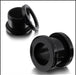 Screw Fit Black UV Ear Flesh Tunnel - Monster Piercing