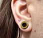 UV Screw Fit Ear Flesh Tunnel With Flat Discs - Monster Piercing