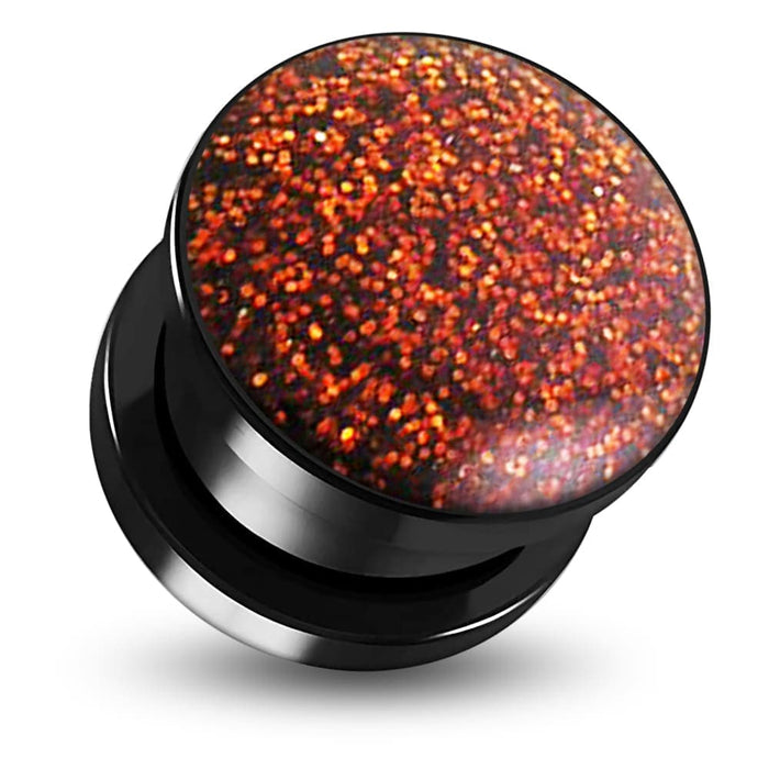 UV Glitter Screw Fit Ear Flesh Tunnel - Monster Piercing