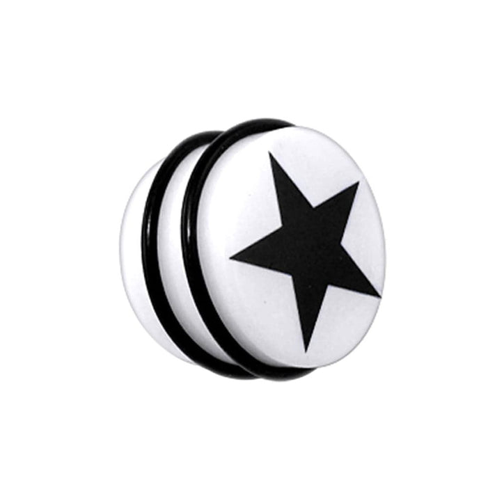 UV Fancy Coloured Star Ear Stud With O Ring - Monster Piercing