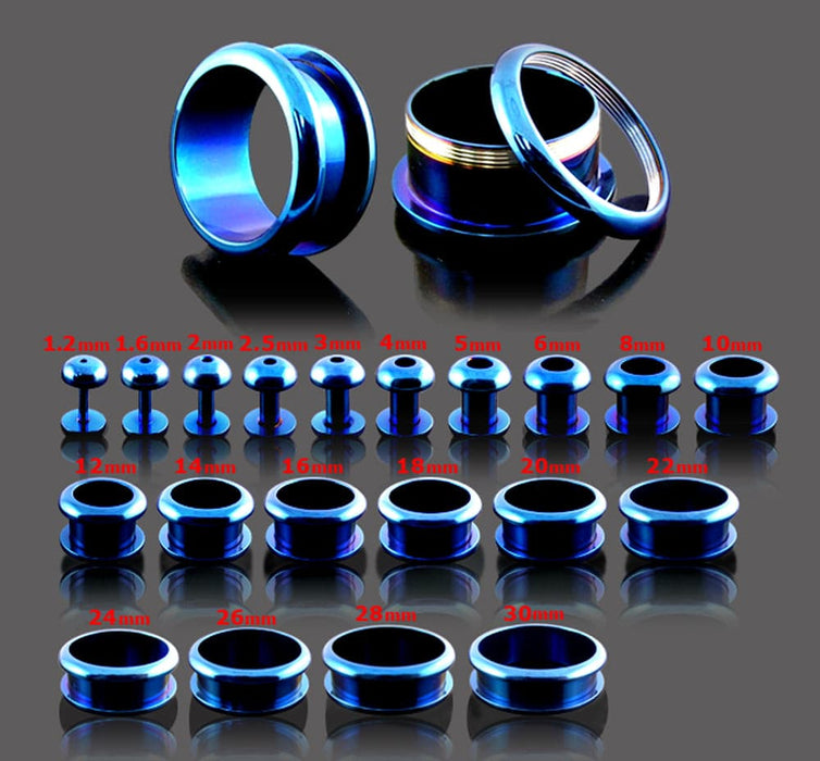 Surgical Steel Dark Blue Flesh Tunnel - Monster Piercing