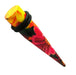 Red And Black Flower With Yellow Top Straight Ear Expander Body Jewelry - Monster Piercing