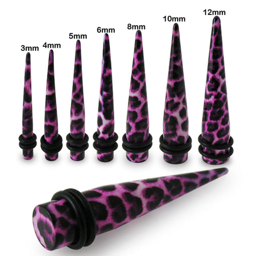 Pink Cheetah Straight Ear Expander - Monster Piercing