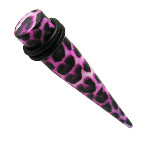 Pink Cheetah Straight Ear Expander - Monster Piercing