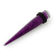 Purple Glittering Straight Ear Expander - Monster Piercing