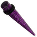 Purple Glittering Straight Ear Expander - Monster Piercing