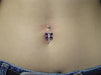 Dangling Jeweled Dragonfly Navel Belly Ring - Monster Piercing