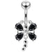 Dangling Jeweled Dragonfly Navel Belly Ring - Monster Piercing