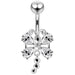 Dangling Jeweled Dragonfly Navel Belly Ring - Monster Piercing