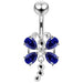 Dangling Jeweled Dragonfly Navel Belly Ring - Monster Piercing