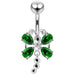 Dangling Jeweled Dragonfly Navel Belly Ring - Monster Piercing