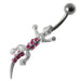 925 Sterling Silver Moving Fancy Lizard Belly Ring - Monster Piercing