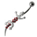 925 Sterling Silver Moving Fancy Lizard Belly Ring - Monster Piercing