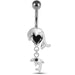 Moving Jeweled Dolphin Belly Ring - Monster Piercing