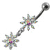 Moving Jeweled Sun Belly Ring - Monster Piercing