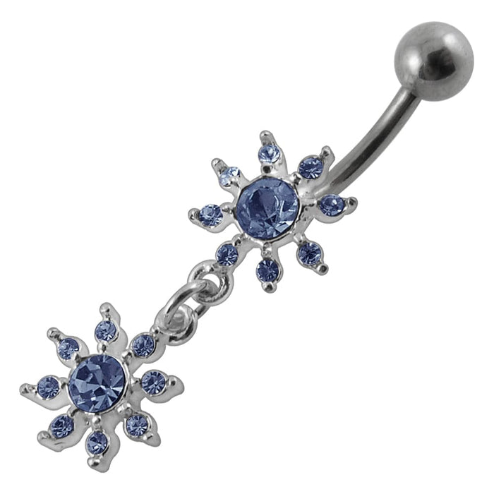 Moving Jeweled Sun Belly Ring - Monster Piercing