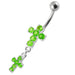 Moving Jeweled Cross Belly Ring - Monster Piercing