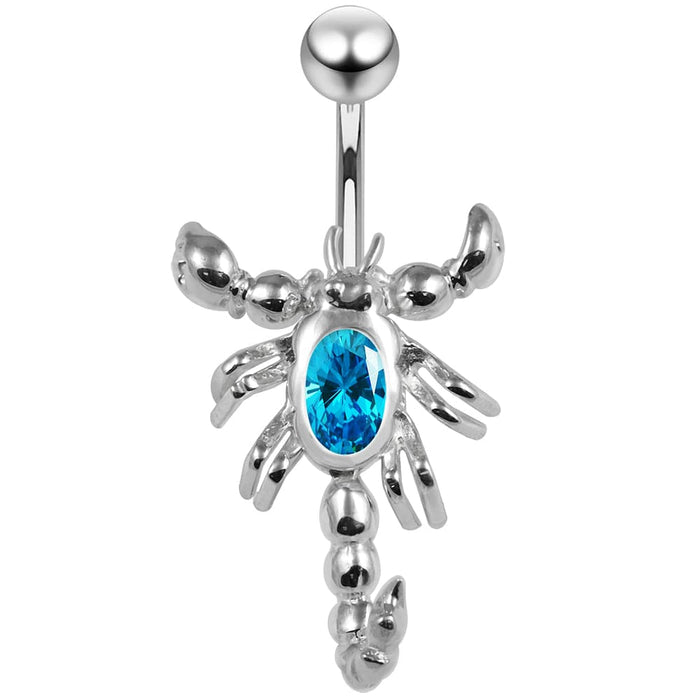 Moving Jeweled Scorpio Belly Ring - Monster Piercing