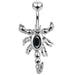 Moving Jeweled Scorpio Belly Ring - Monster Piercing