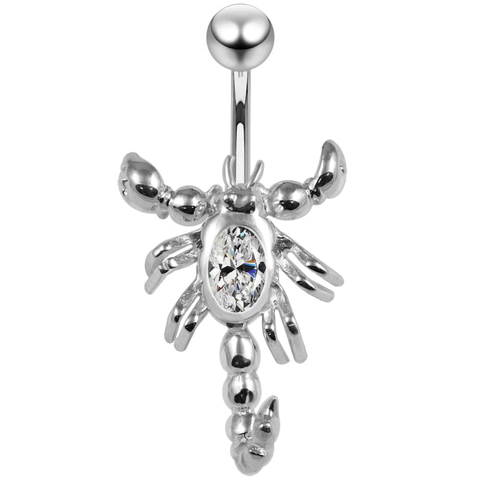 Moving Jeweled Scorpio Belly Ring - Monster Piercing