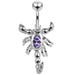 Moving Jeweled Scorpio Belly Ring - Monster Piercing