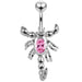 Moving Jeweled Scorpio Belly Ring - Monster Piercing