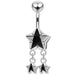 Dangling Stars Navel Belly Ring - Monster Piercing