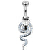 Moving Jeweled Snake Belly Ring - Monster Piercing