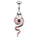 Moving Jeweled Snake Belly Ring - Monster Piercing