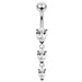 Navel Jeweled Teardrop Belly Ring - Monster Piercing