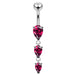 Navel Jeweled Teardrop Belly Ring - Monster Piercing