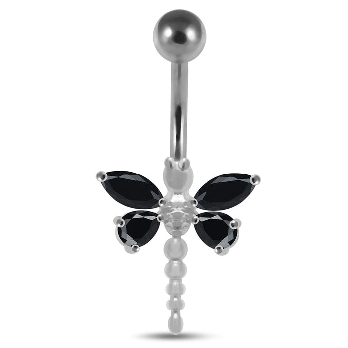 Moving Jeweled Dragonfly Navel Ring - Monster Piercing