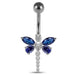 Moving Jeweled Dragonfly Navel Ring - Monster Piercing