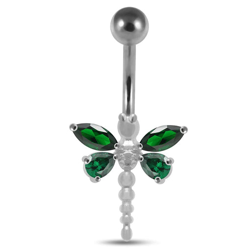 Moving Jeweled Dragonfly Navel Ring - Monster Piercing