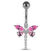 Moving Jeweled Dragonfly Navel Ring - Monster Piercing