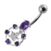 Moving Jeweled Star in a Ring Body Jewelry - Monster Piercing