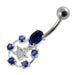 Moving Jeweled Star in a Ring Body Jewelry - Monster Piercing