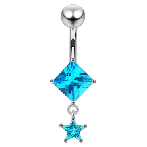 Moving Jeweled Charms Navel Body Jewelry - Monster Piercing