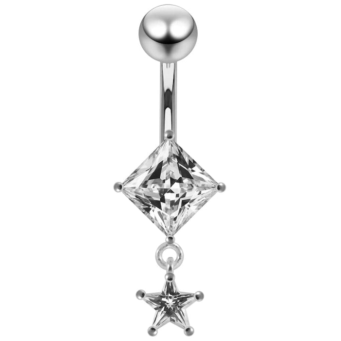 Moving Jeweled Charms Navel Body Jewelry - Monster Piercing