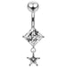 Moving Jeweled Charms Navel Body Jewelry - Monster Piercing