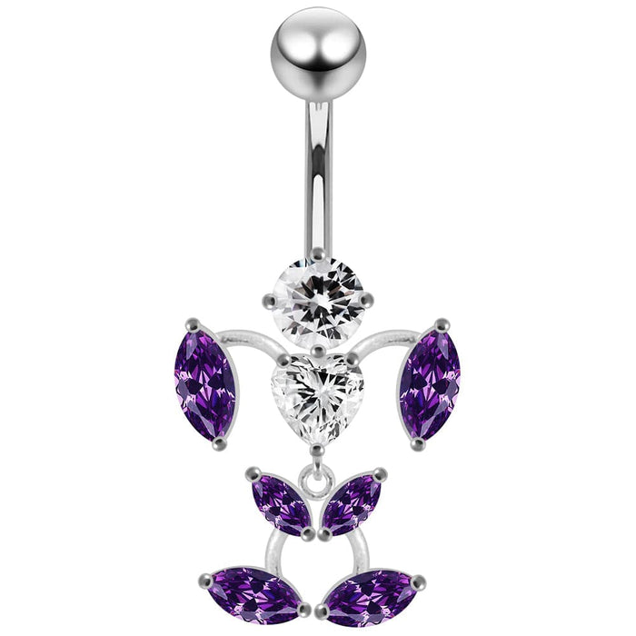 Moving Jeweled Man-Shaped Navel Ring - Monster Piercing