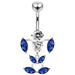 Moving Jeweled Man-Shaped Navel Ring - Monster Piercing