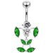 Moving Jeweled Man-Shaped Navel Ring - Monster Piercing