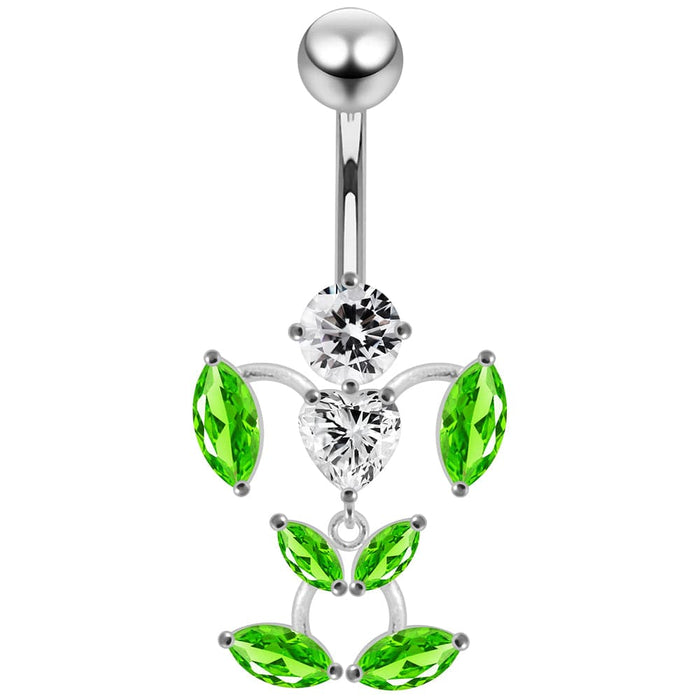 Moving Jeweled Man-Shaped Navel Ring - Monster Piercing