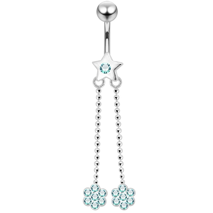 Star shaped Dangling Belly Ring - Monster Piercing