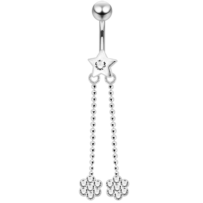 Star shaped Dangling Belly Ring - Monster Piercing