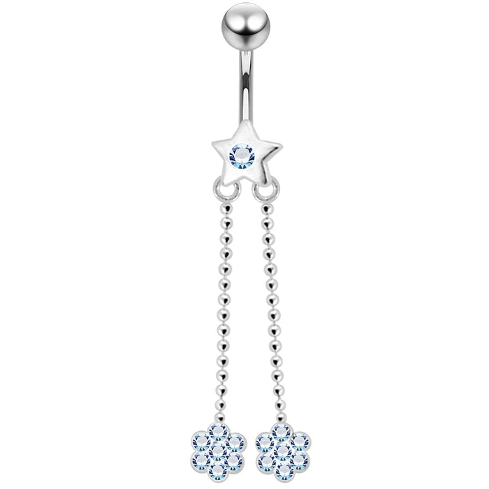 Star shaped Dangling Belly Ring - Monster Piercing