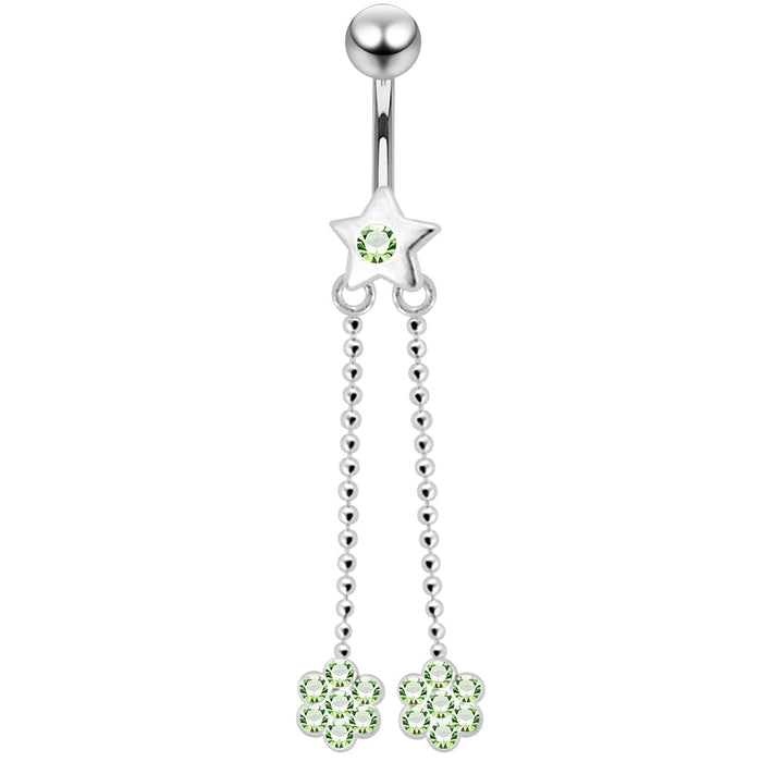 Star shaped Dangling Belly Ring - Monster Piercing