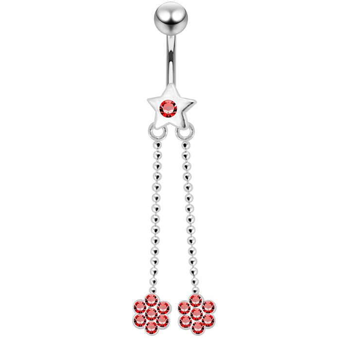 Star shaped Dangling Belly Ring - Monster Piercing