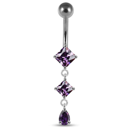 Dangling Jeweled Belly Ring - Monster Piercing